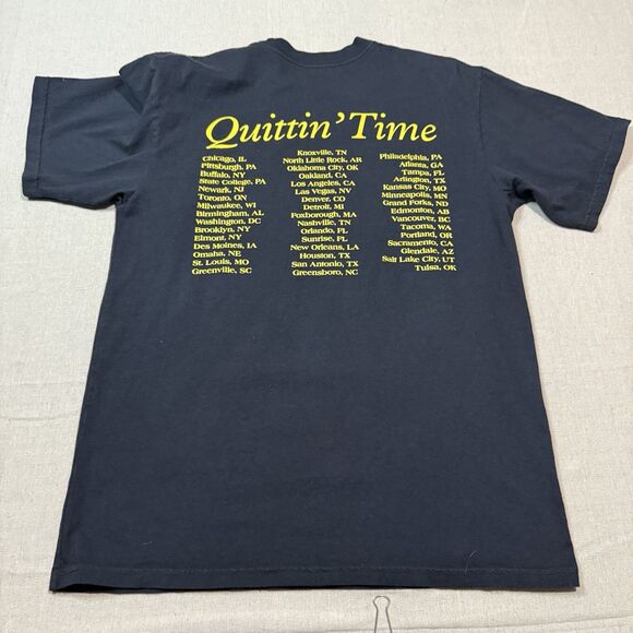 Zach Bryan Quittin Time 2024 Tour T-Shirt M Guitar Washed Black AUTHENTIC Merch - Picture 2 of 5